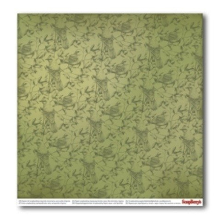 Papier do scrapbookingu dwustronny 30,5 x 30,5 cm BIRDS OF PARADISE 9 szt. ScrapBerry`s